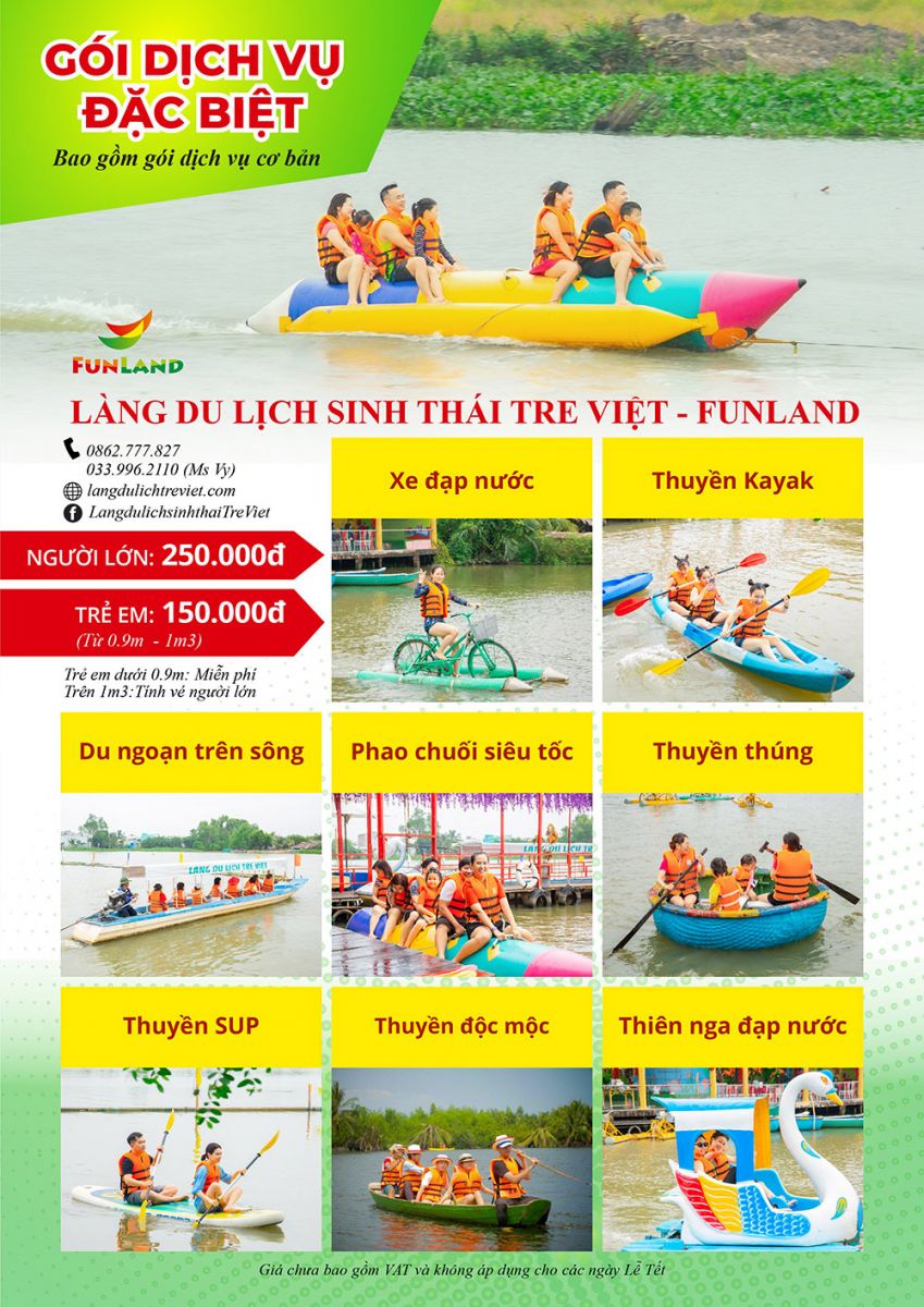 Giá vé đặc biệt - Làng du lịch Tre Việt